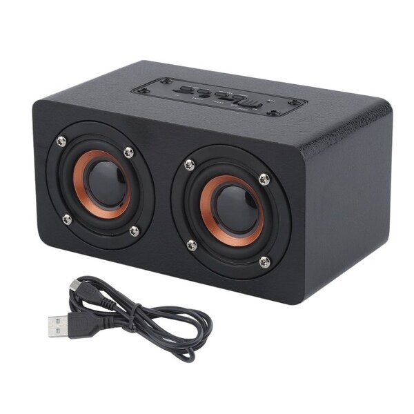 wooden bluetooth stereo speakers