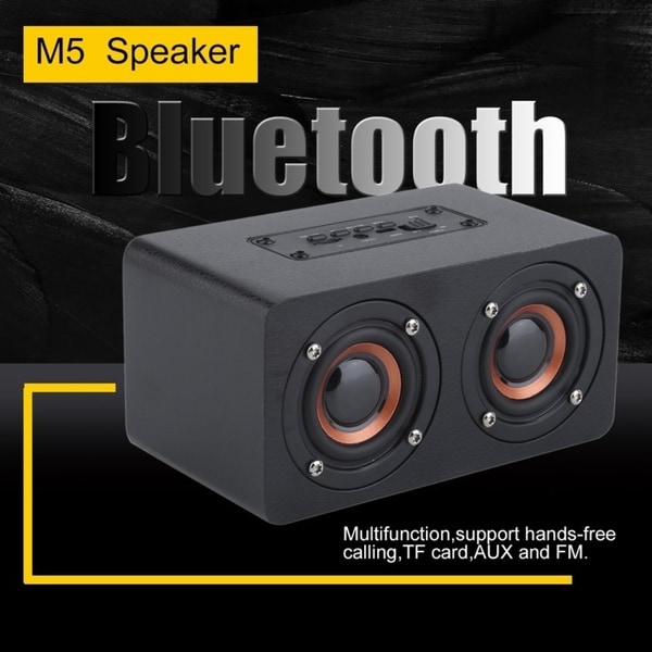 wooden bluetooth stereo speakers