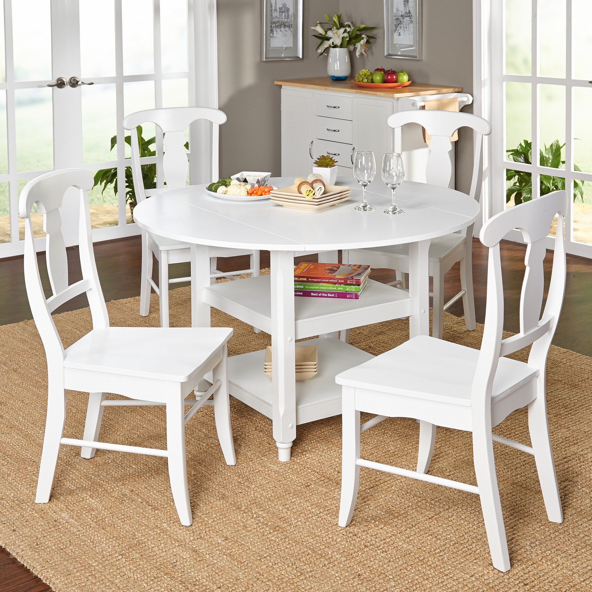 small white kitchen table