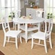 preview thumbnail 3 of 1, Simple Living Cottage White Round Dining Table
