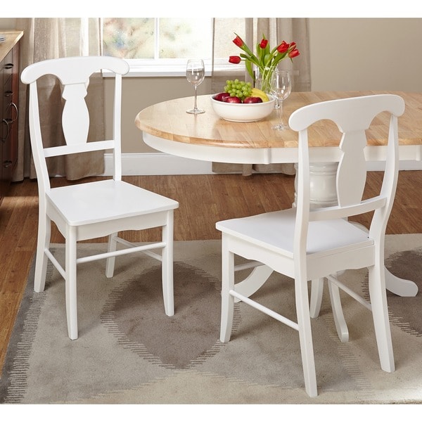 Shop Simple Living Solid Wood Empire Dining Chairs (Set of ...