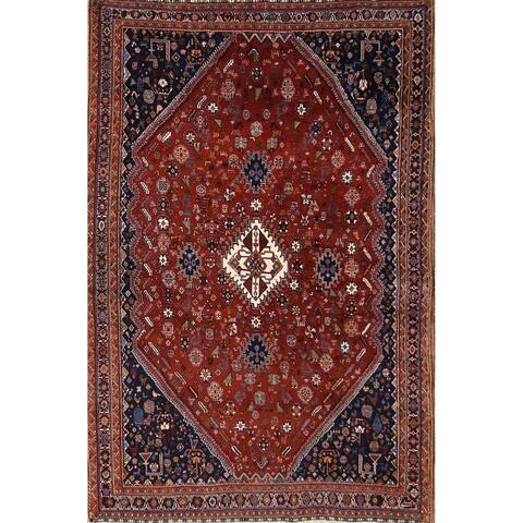Geometric Kashkoli Handmade Wool Persian Oriental Antique Area Rug - 6'6" x 4'5"