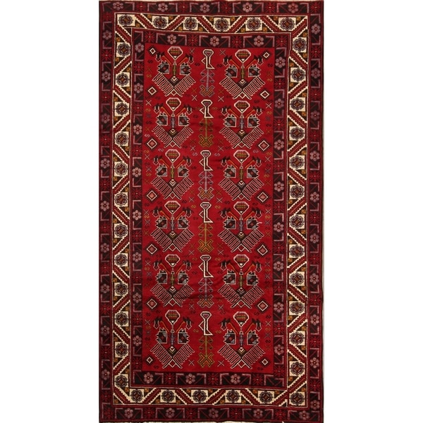 Traditional Handmade Afshar Sirjan Persian Area Rug Woolen - 9'9" x 5'2" runner