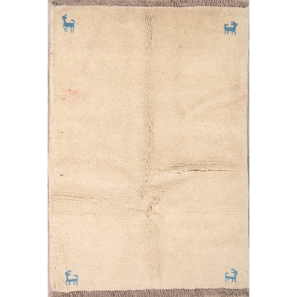 Classical Shiraz Hand Knotted Gabbeh Persian Tribal Area Rug Wool - 4'8" x 3'3"