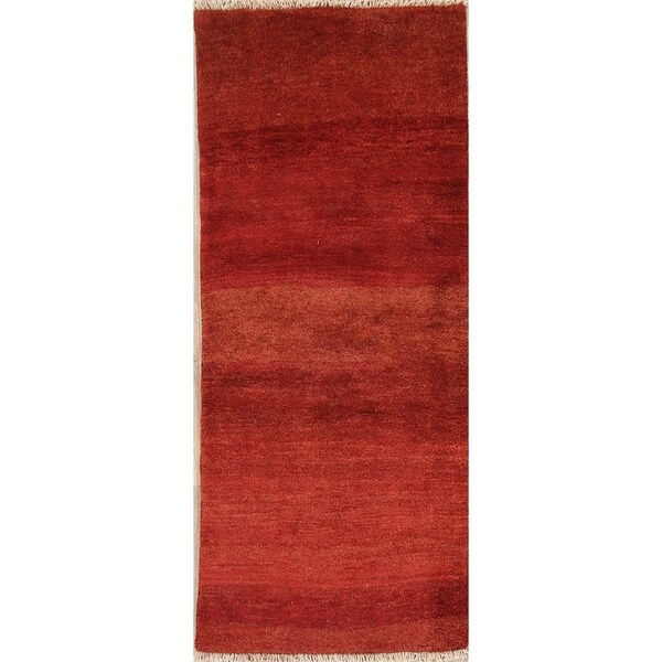 Classical Shiraz Gabbeh Hand Knotted Tribal Wool Persian Rug Oriental - 6'5" x 2'7" runner