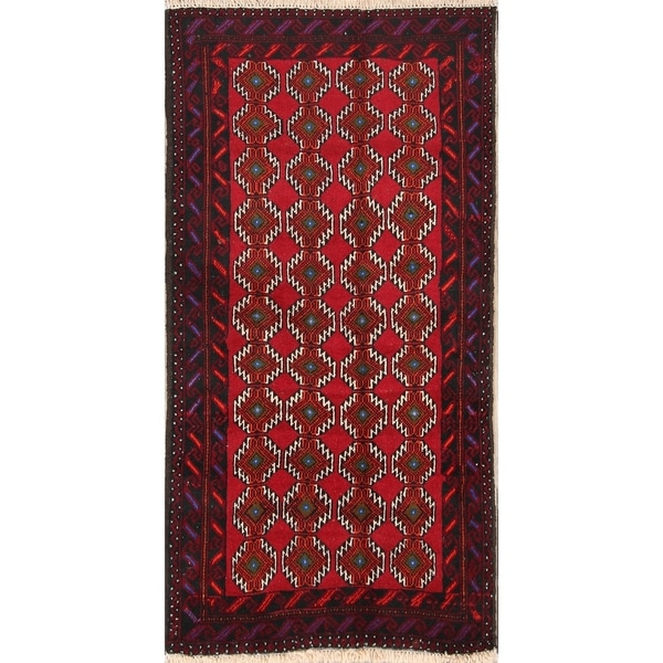 Hand Made Oriental Balouch Bokhara Persian Rug Wool - 5'10" x 3'1" runner