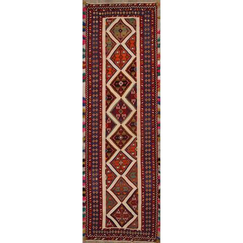 Kilim Wool Kashkoli Handmade Vintage Oriental Persian Rug - 15'1" x 4'5" runner