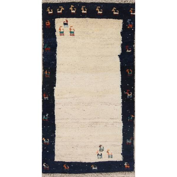 Hand Made Tribal Little Animals Gabbeh Shiraz Persian Wool Area Rug 4 8 X 2 7