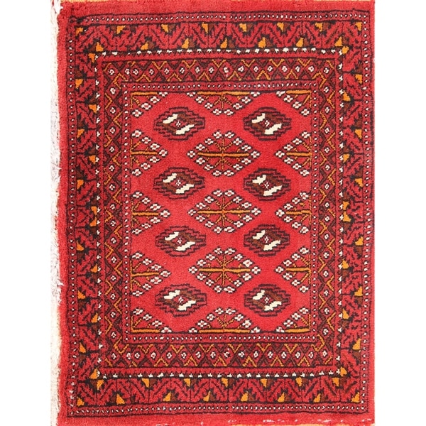 Balouch Handmade Wool Oriental Persian Square Area Rug - 1'8" x 2'3" square