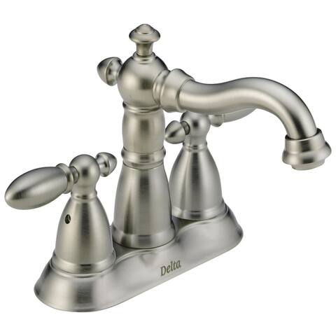 Delta Victorian Two Handle Centerset Bathroom Faucet Stainless