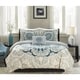 preview thumbnail 1 of 3, Chic Home Fanny 8 Piece Reversible Duvet Cover Set Bed in a Bag