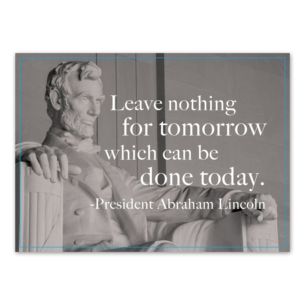 Motivational Quote Today Day 12X16 Inch Framed Art Print
