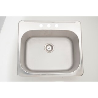 25 In W CSA Approved Chrome Kitchen Sink With Stainless Steel Finish   25 In. W CSA Approved Chrome Kitchen Sink With Stainless Steel Finish And 18 Gauge 7034f210 D90c 4e14 A287 C44d91f62333 320 