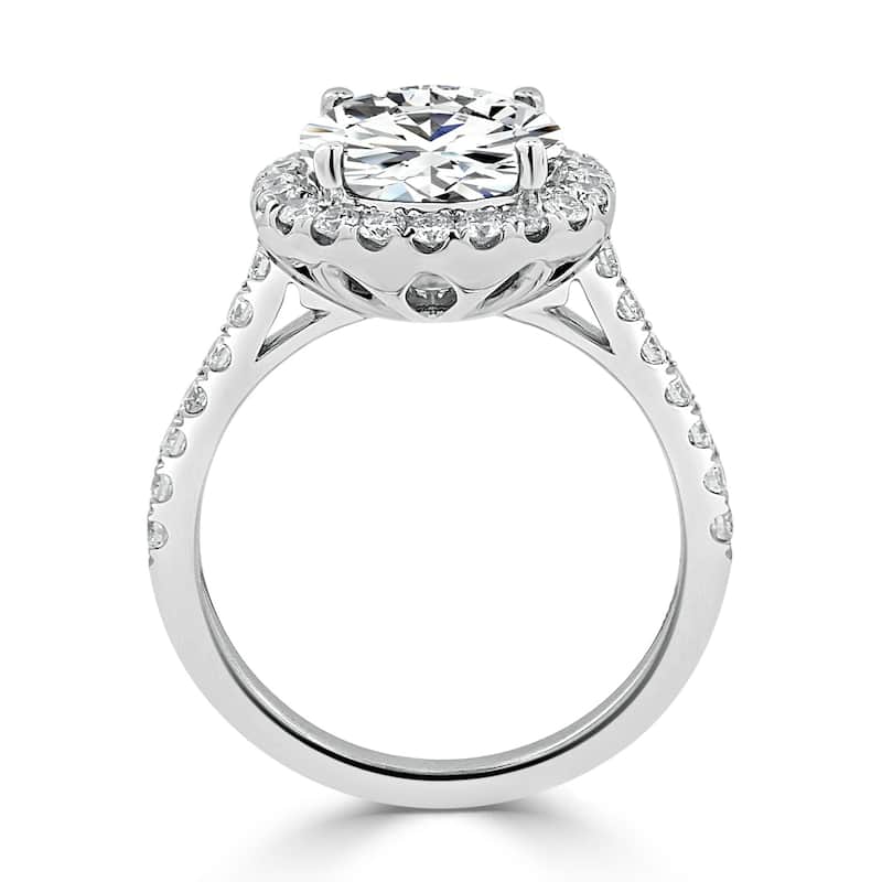 Auriya 14k Gold 2ct TW Moissanite Halo Diamond Engagement Ring 5/8ctw