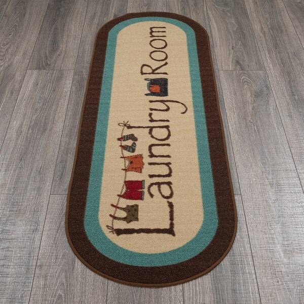 Shop Ottomanson Washtown Non Slip Low Pile Laundry Mat Runner Rug