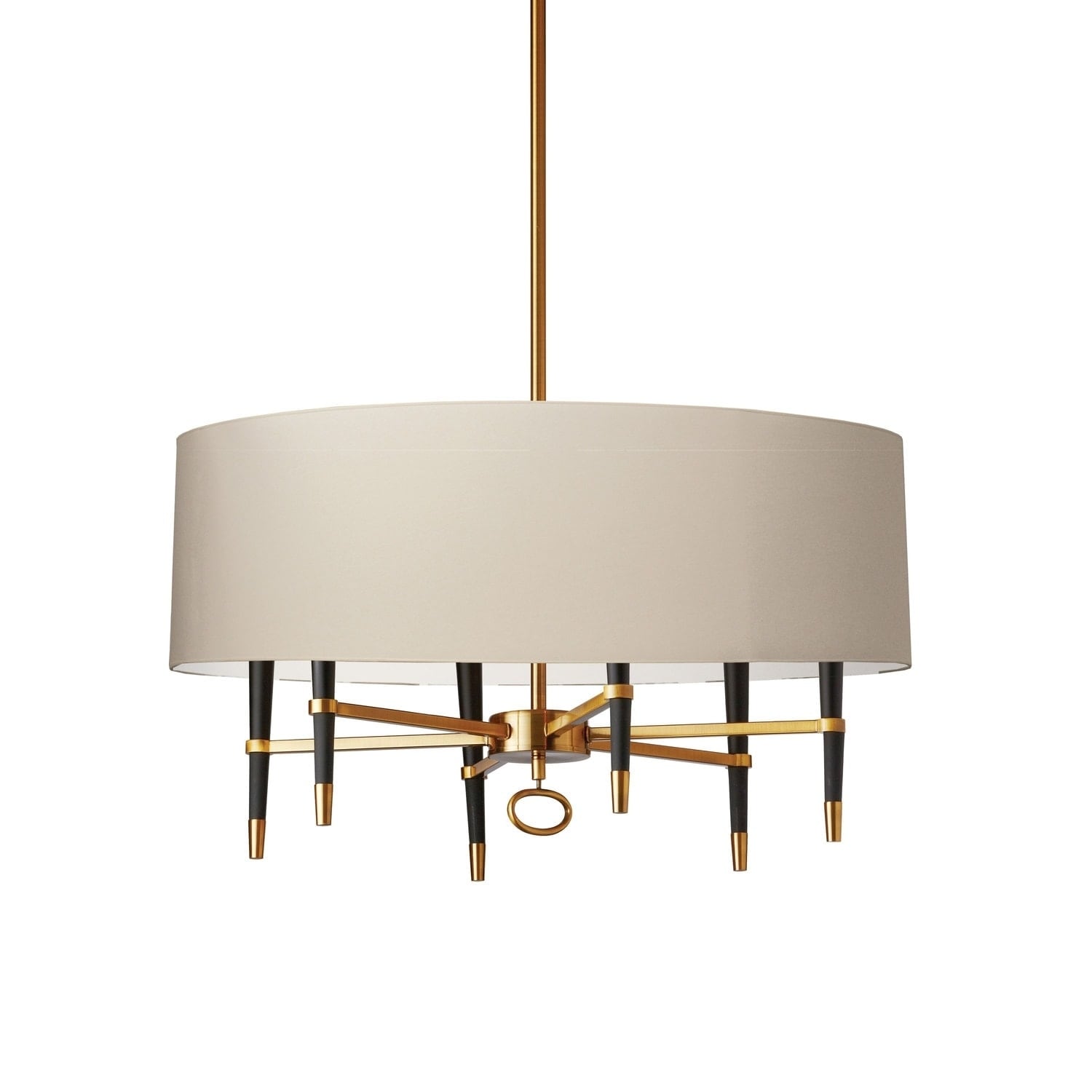 6LT Incandescent Chandelier, VB w/ Cream Shade - Chandeliers For Bedrooms by Overstock.com