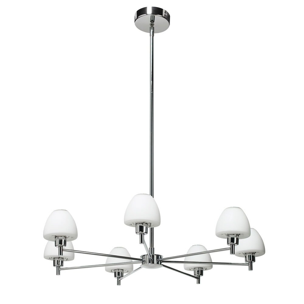 7LT Chandelier - Polished chrome (Less than 60 Watts) - Chandeliers For Bedrooms by Overstock.com