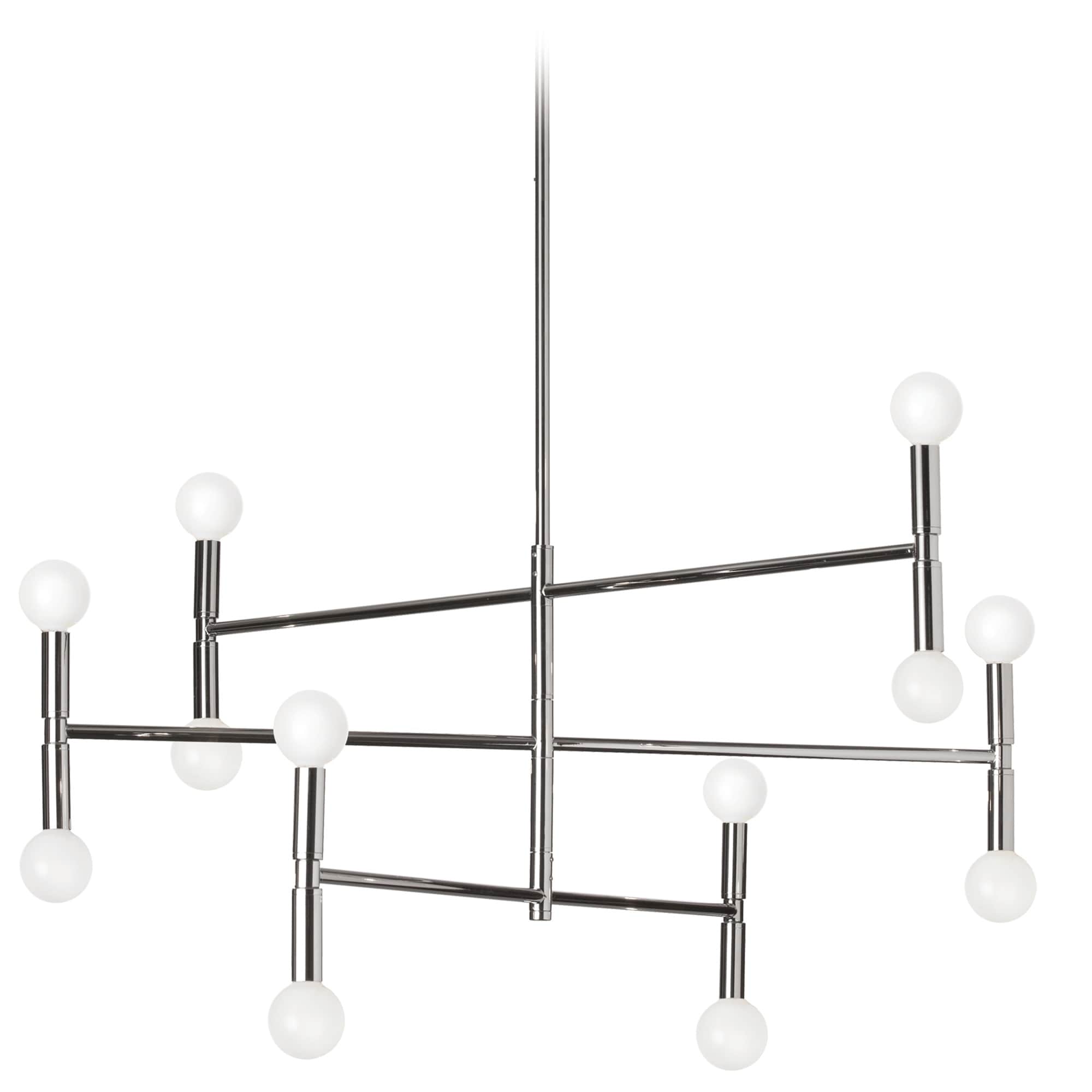 12LT Chandelier, Polished Chrome Finish - Polished chrome (60 to 100 Watts) - Chandeliers For Bedrooms by Overstock.com