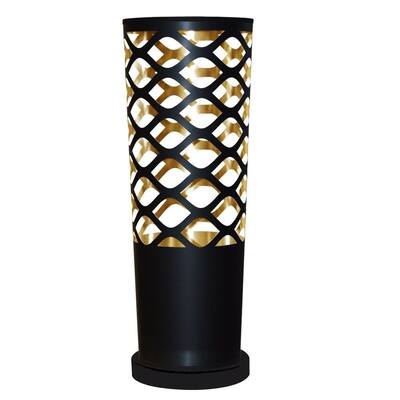 Dainolite 1-light Cut Out Table Lamp in Black and Gold