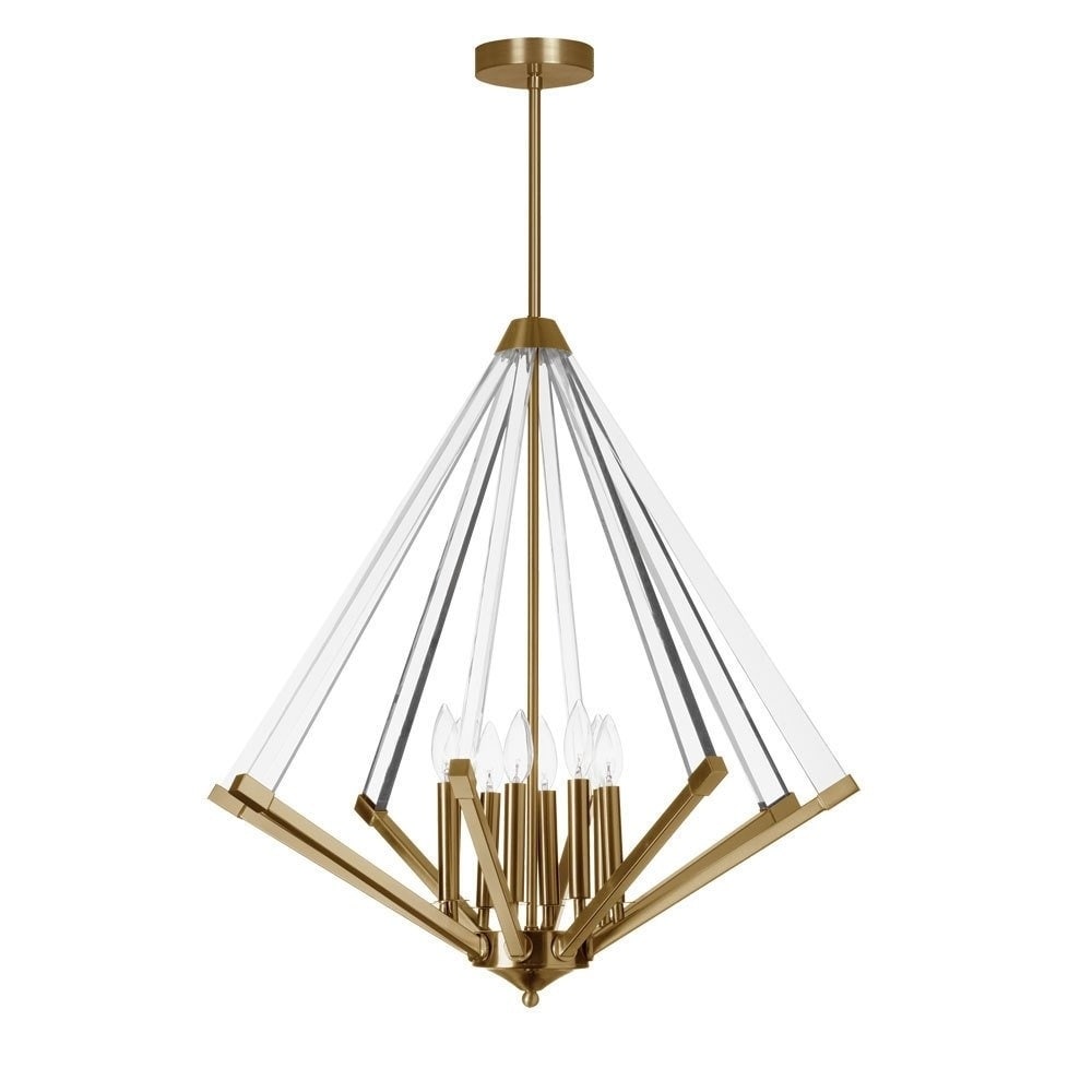 Dainolite Vintage Bronze 8-light Chandelier with Acrylic Arms (Over 100 Watts) - Chandeliers For Bedrooms by Overstock.com
