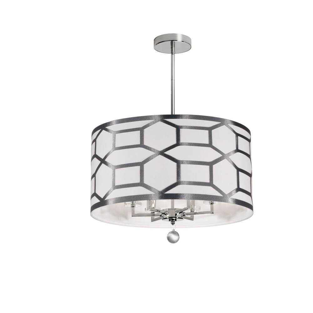 6LT Chandelier, Silver (60 to 100 Watts) - Chandeliers For Bedrooms by Overstock.com