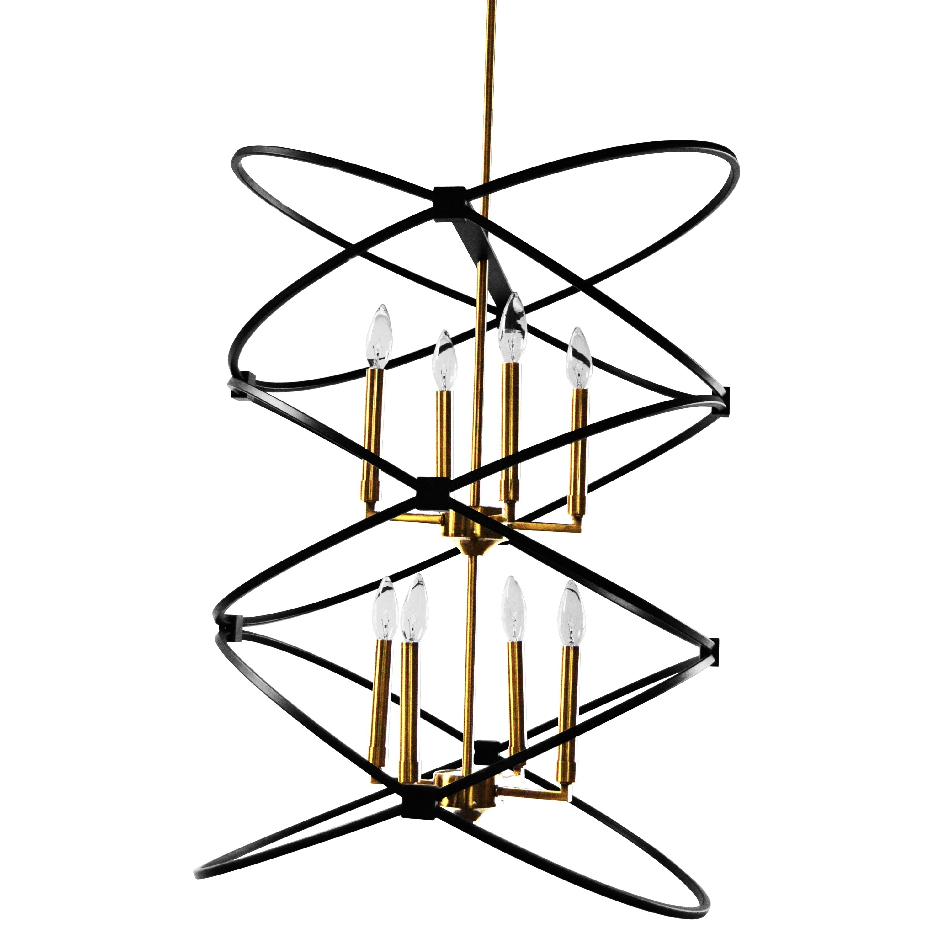 8LT Incandescant Chandelier, VB & MB Finish - vintage bronze/matte black (Less than 60 Watts) - Chandeliers For Bedrooms by Overstock.com