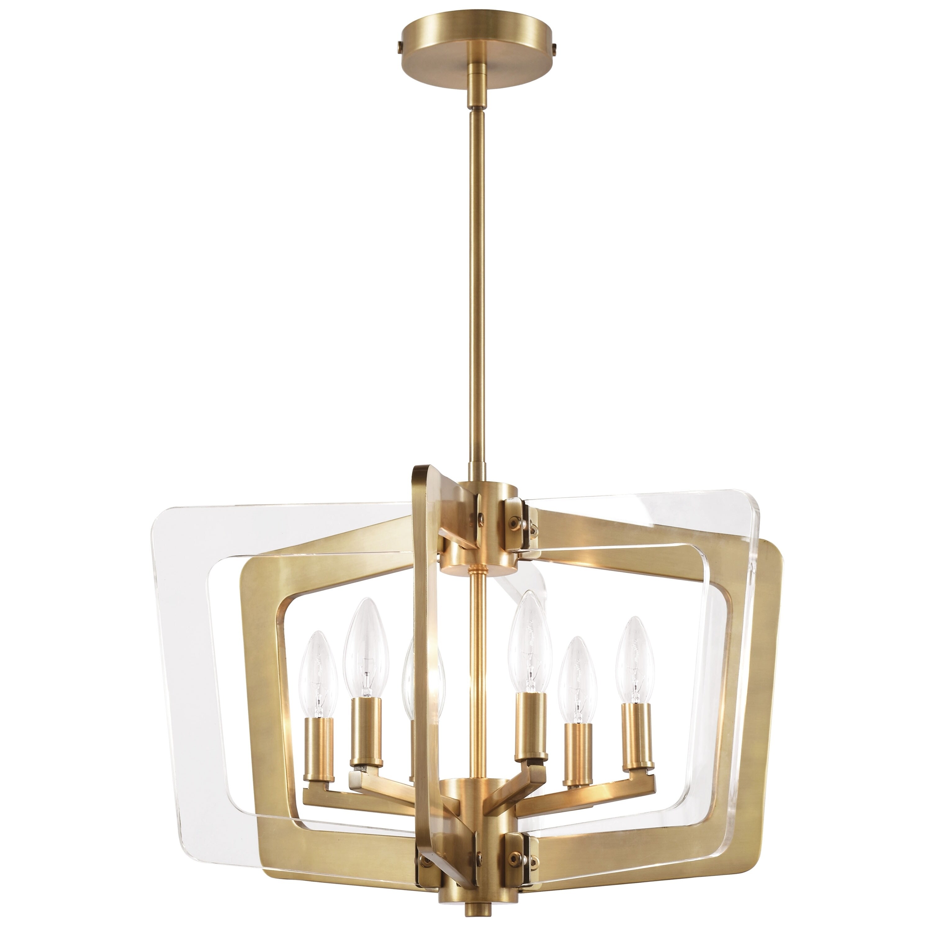6LT Chandelier, Aged Brass Finish - Chandeliers For Bedrooms by Overstock.com