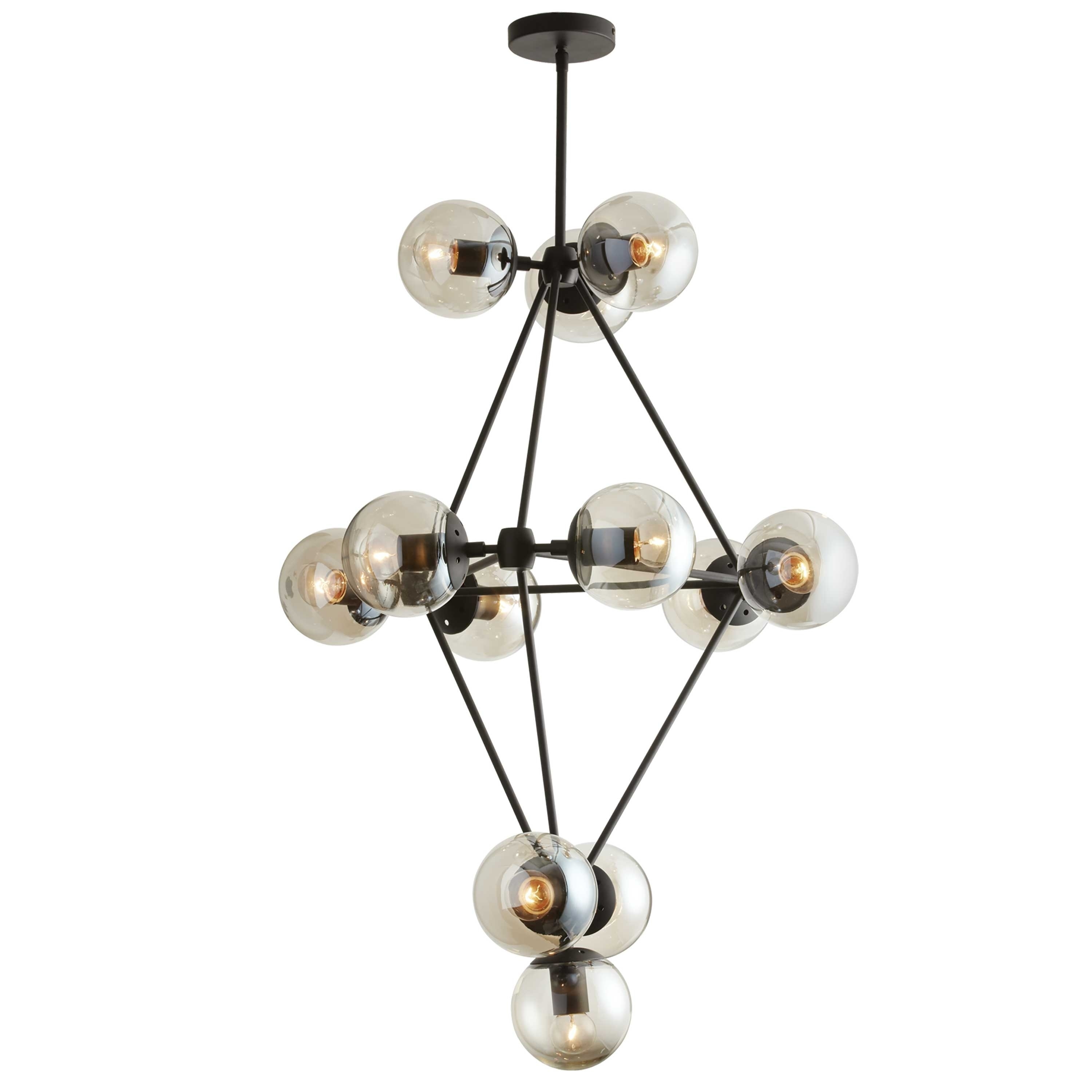 12Lt Chandelier, Matte Black (Less than 60 Watts) - Chandeliers For Bedrooms by Overstock.com