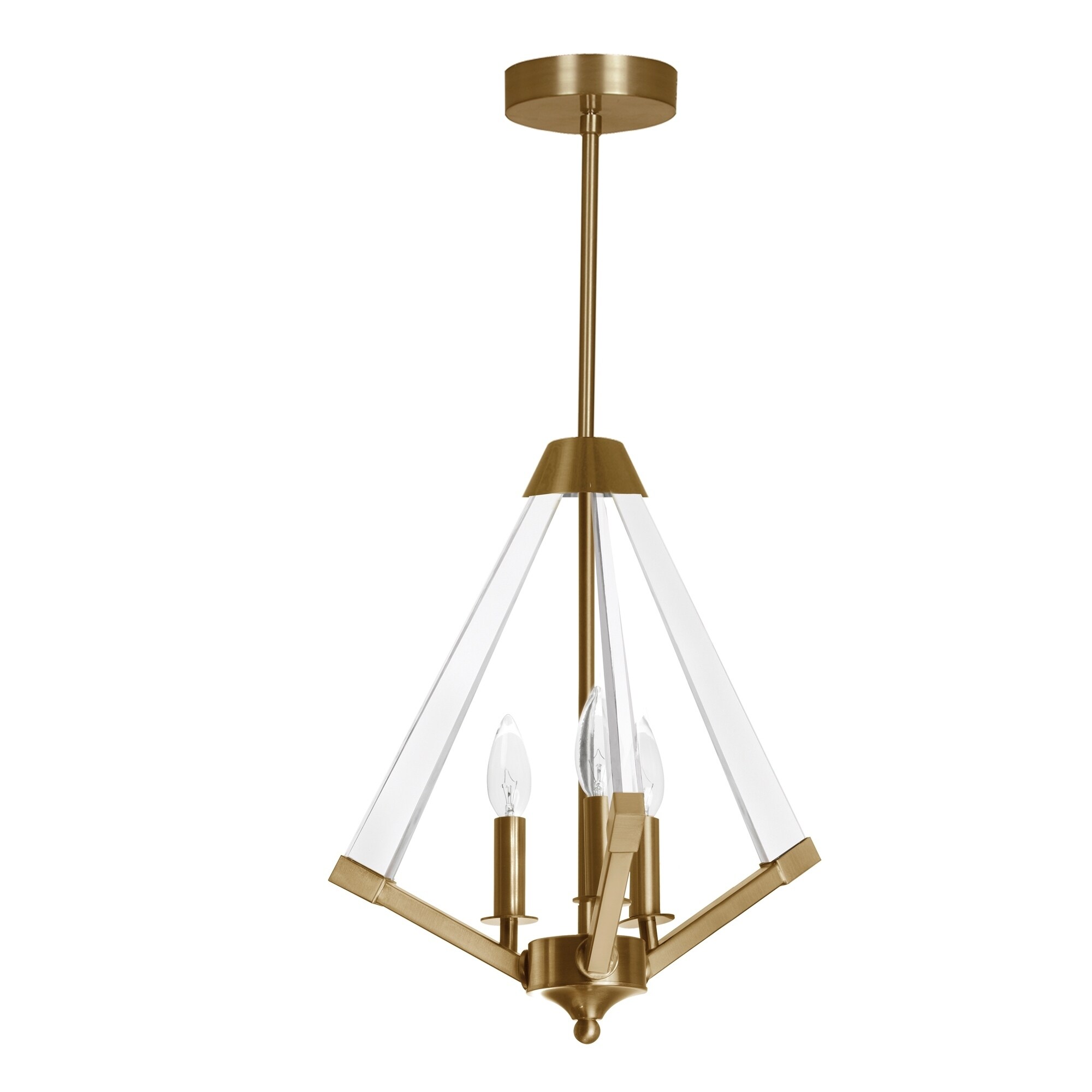 3LT Chandelier Vintage Bronze  with Acrylic Arms (60 to 100 Watts) - Chandeliers For Bedrooms by Overstock.com