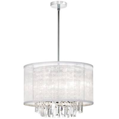 Cubix 4-light Polished Chrome/ White Crystal Chandelier