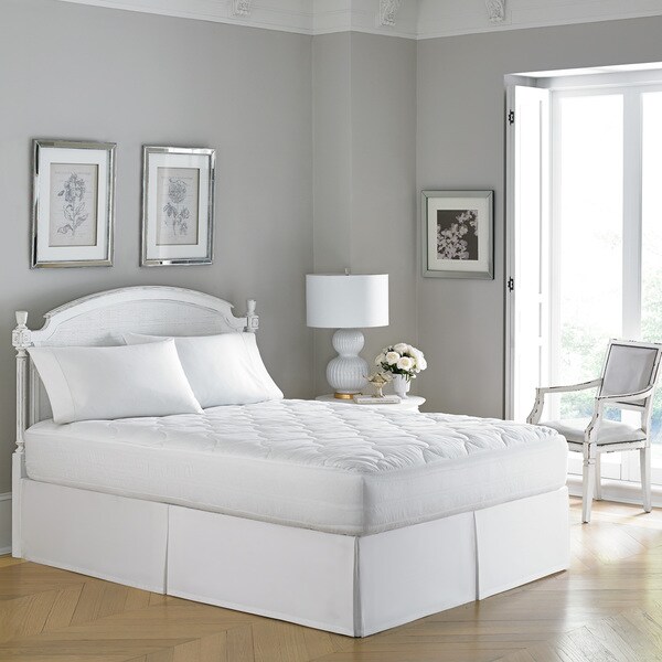 Laura Ashley 300 Thread Count Hypoallergenic Mattress Pad Queen