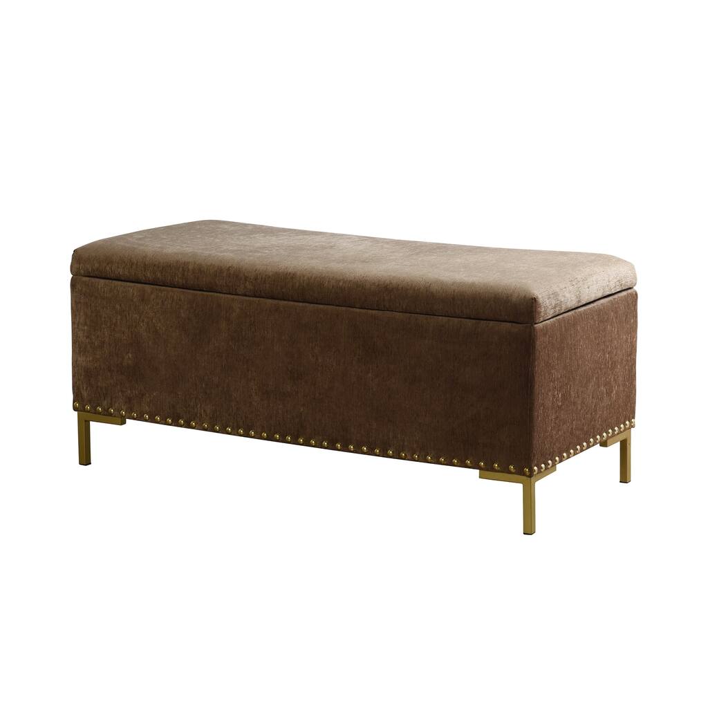 StyleCraft Taupe Storage Bench