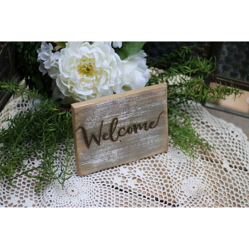 Welcome 5x7 - Weathered Gray