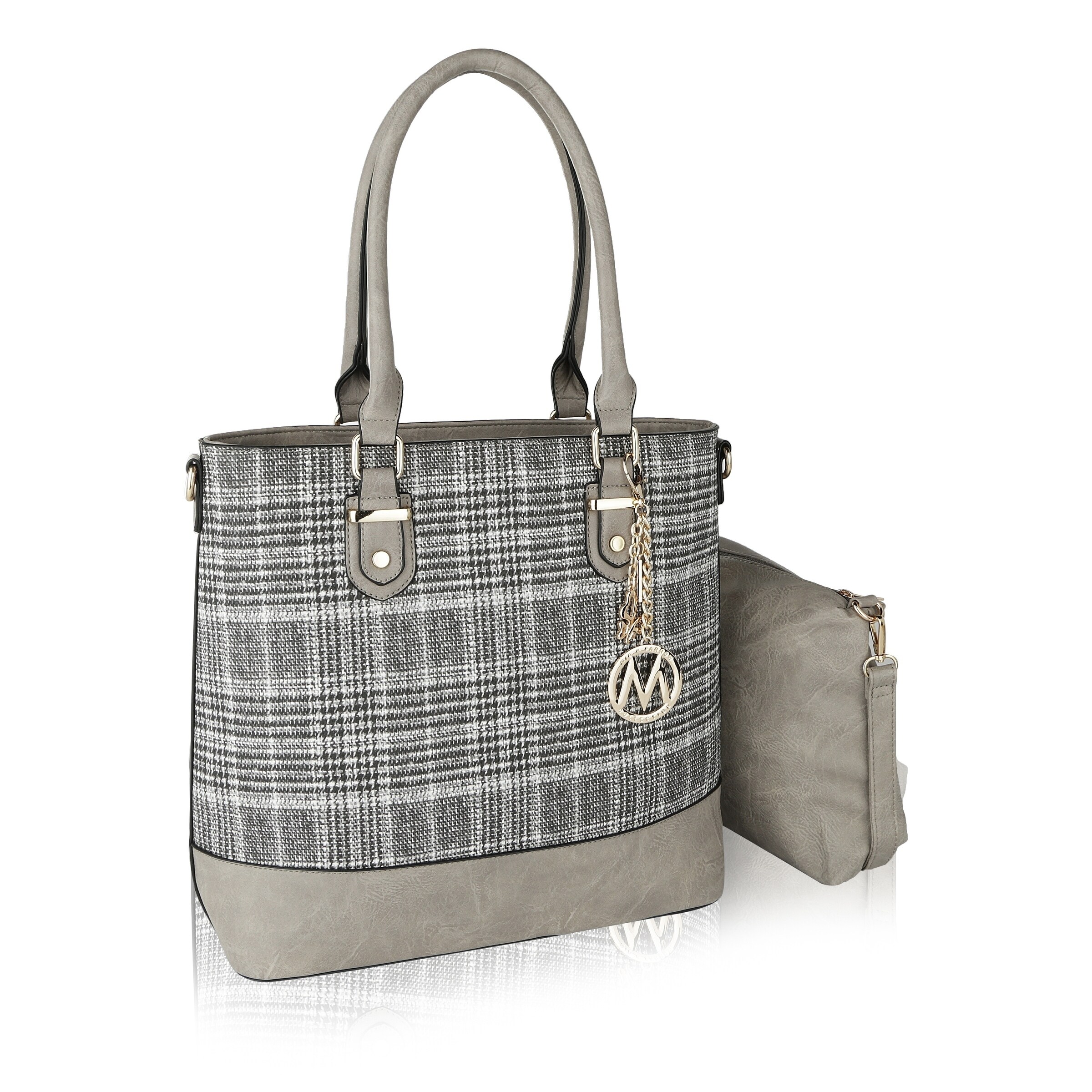 Mkf Collection Mya Plaid Tote With Crossbody Bag By Mia K Farrow