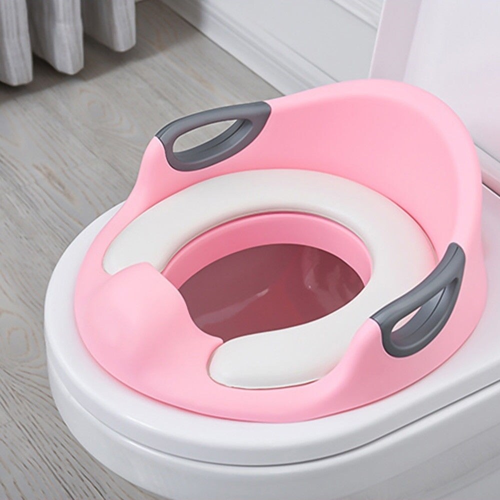 Potty Trainer Toilet Chair Seat For Kids Boys Girls /& Toddlers Cushion Handles