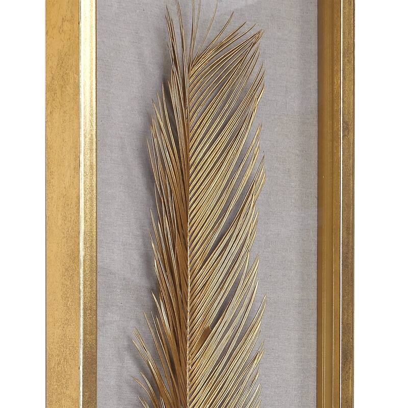 Uttermost Palma Gold Leaf Shadow Boxes (Set of 3)