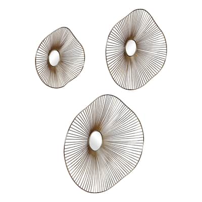 Uttermost Avarie Gold Metal Wall Arts (Set of 3)