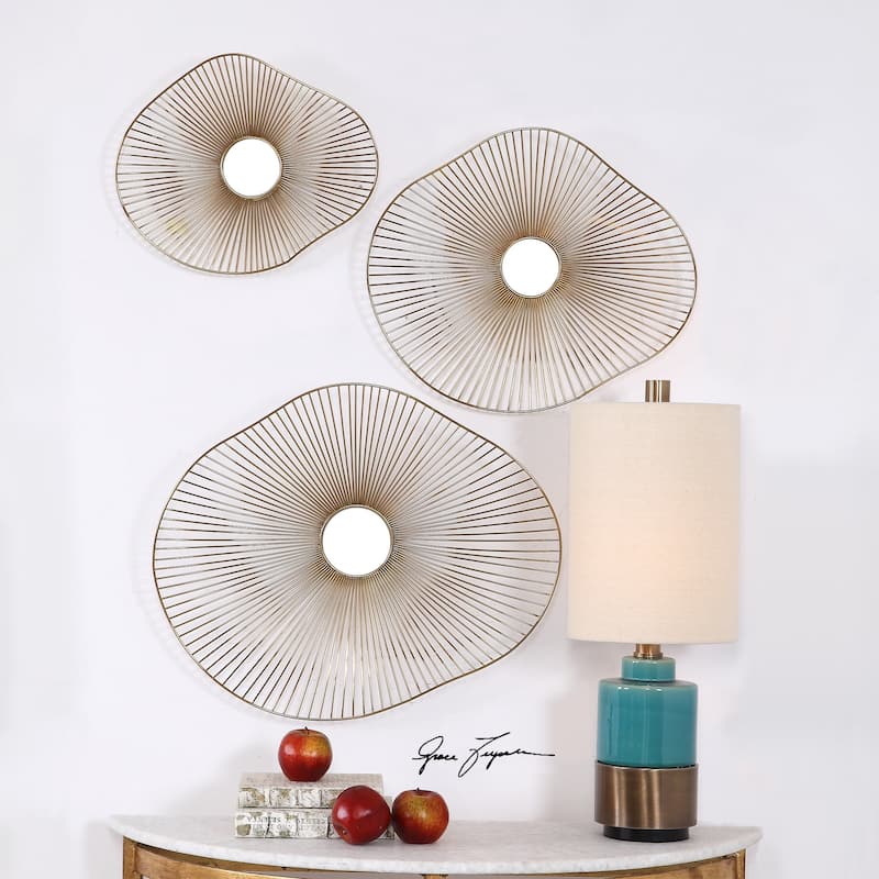 Uttermost Avarie Gold Metal Wall Arts (Set of 3)