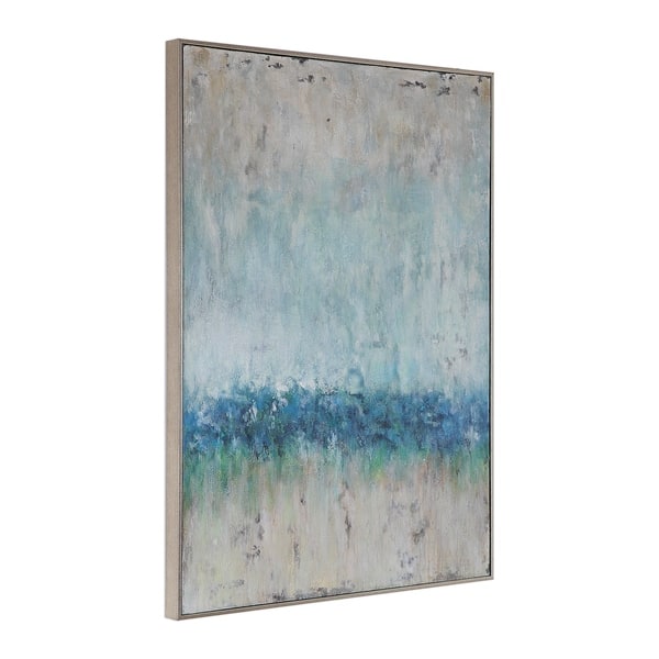 slide 2 of 6, Uttermost Tidal Wave Silver Abstract Art - Grey
