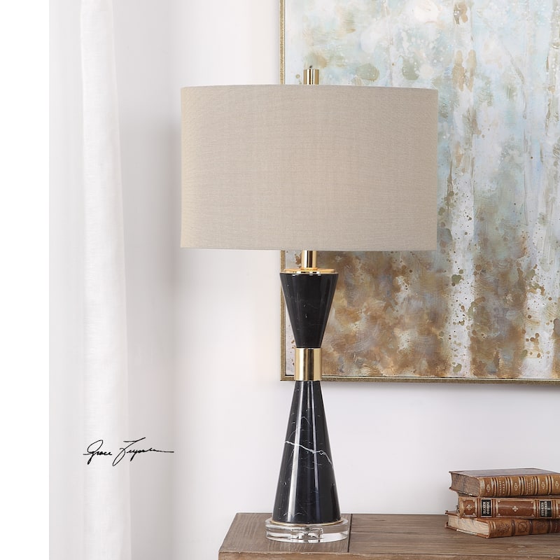 Uttermost Alastair Black Marble Table Lamp
