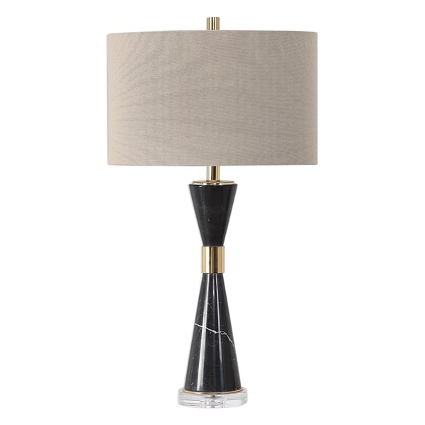 slide 2 of 5, Uttermost Alastair Black Marble Table Lamp