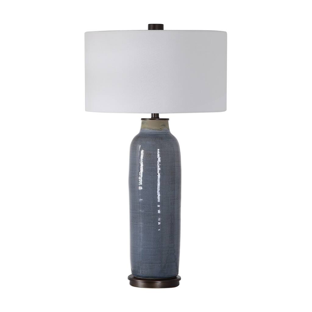 Uttermost Vicente Distressed Slate Blue Table Lamp