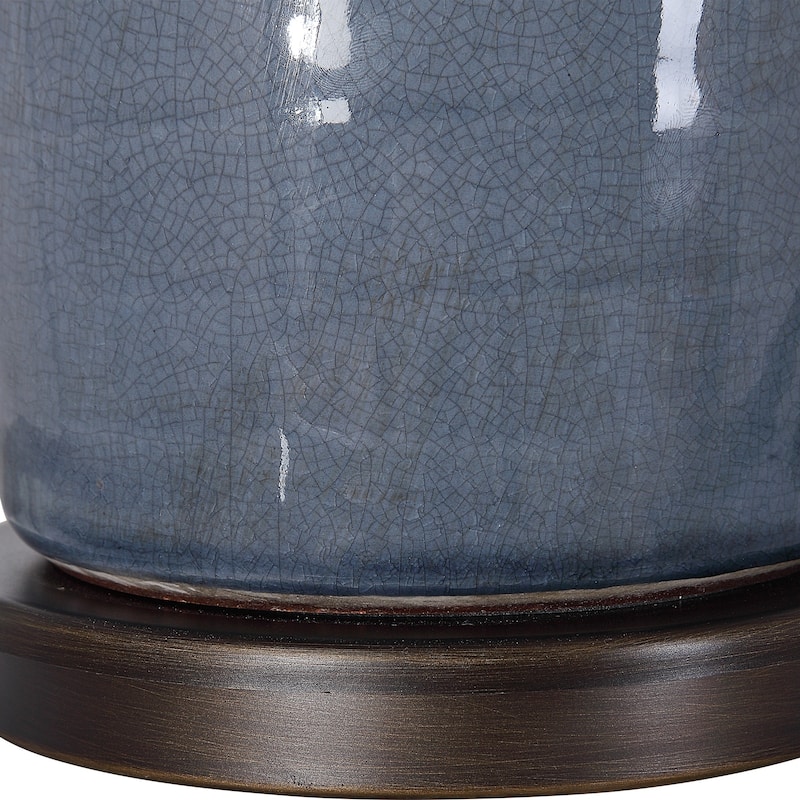 Uttermost Vicente Distressed Slate Blue Table Lamp