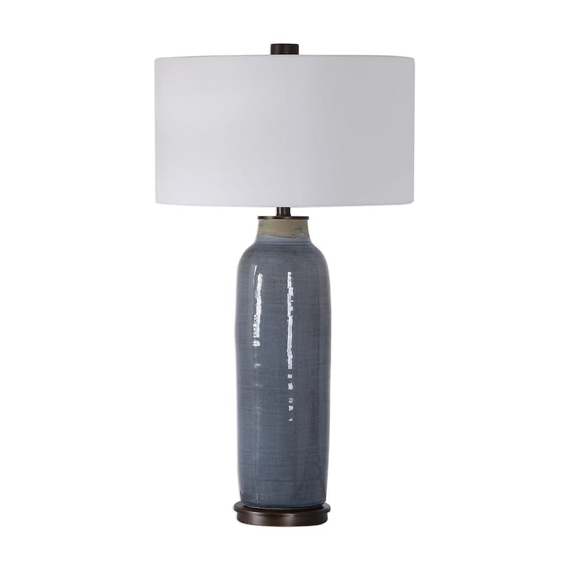 Uttermost Vicente Distressed Slate Blue Table Lamp