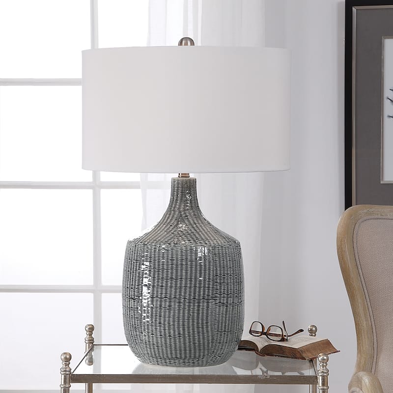 Uttermost Felipe Distressed Grey Table Lamp