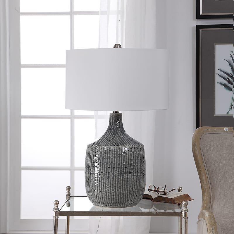 Uttermost Felipe Distressed Grey Table Lamp