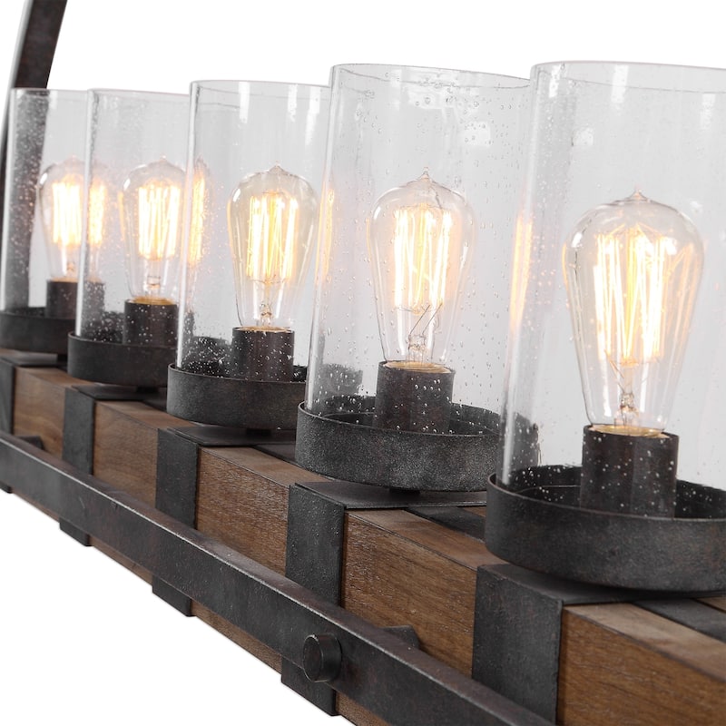 Uttermost Atwood Weathered Bronze 5-light Rustic Linear Chandelier