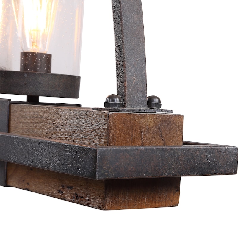 Uttermost Atwood Weathered Bronze 5-light Rustic Linear Chandelier