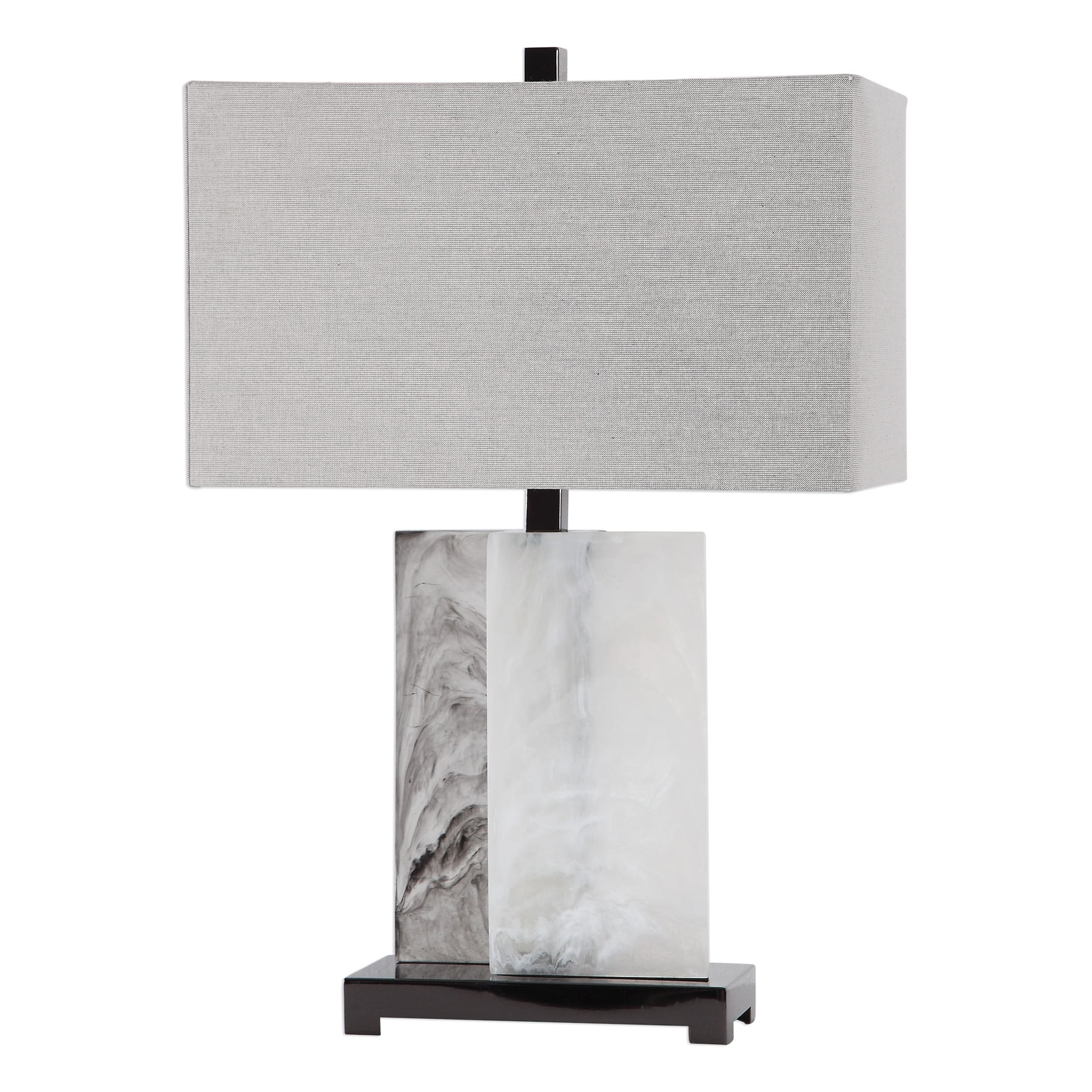 Uttermost Vanda Polished Nickel Stone Table Lamp