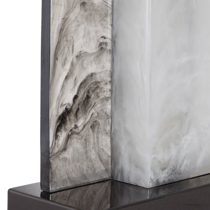 Uttermost Vanda Polished Nickel Stone Table Lamp